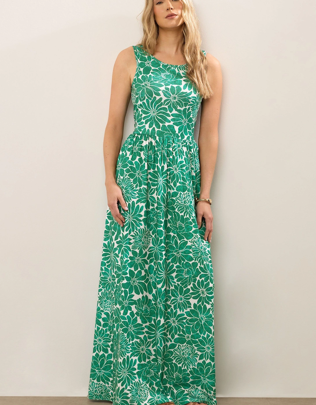 Tall Floral Jersey Maxi Dress, 2 of 1