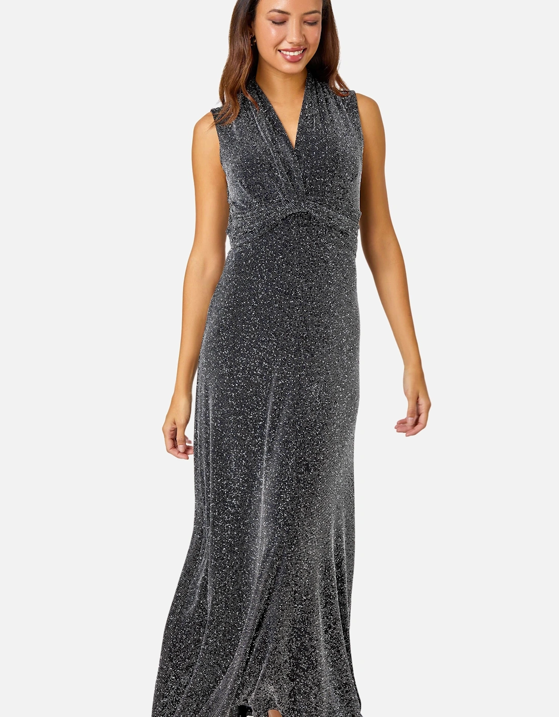 Shimmer Twist Detail Stretch Maxi Dress, 2 of 1