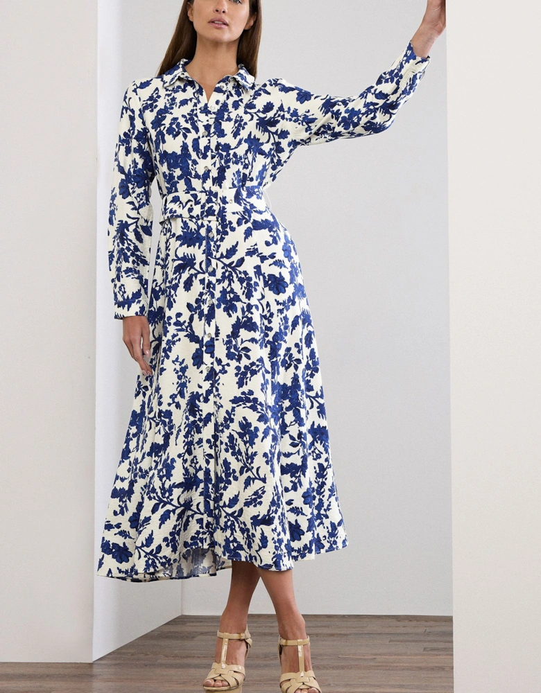 Floral Print Shirt Dress