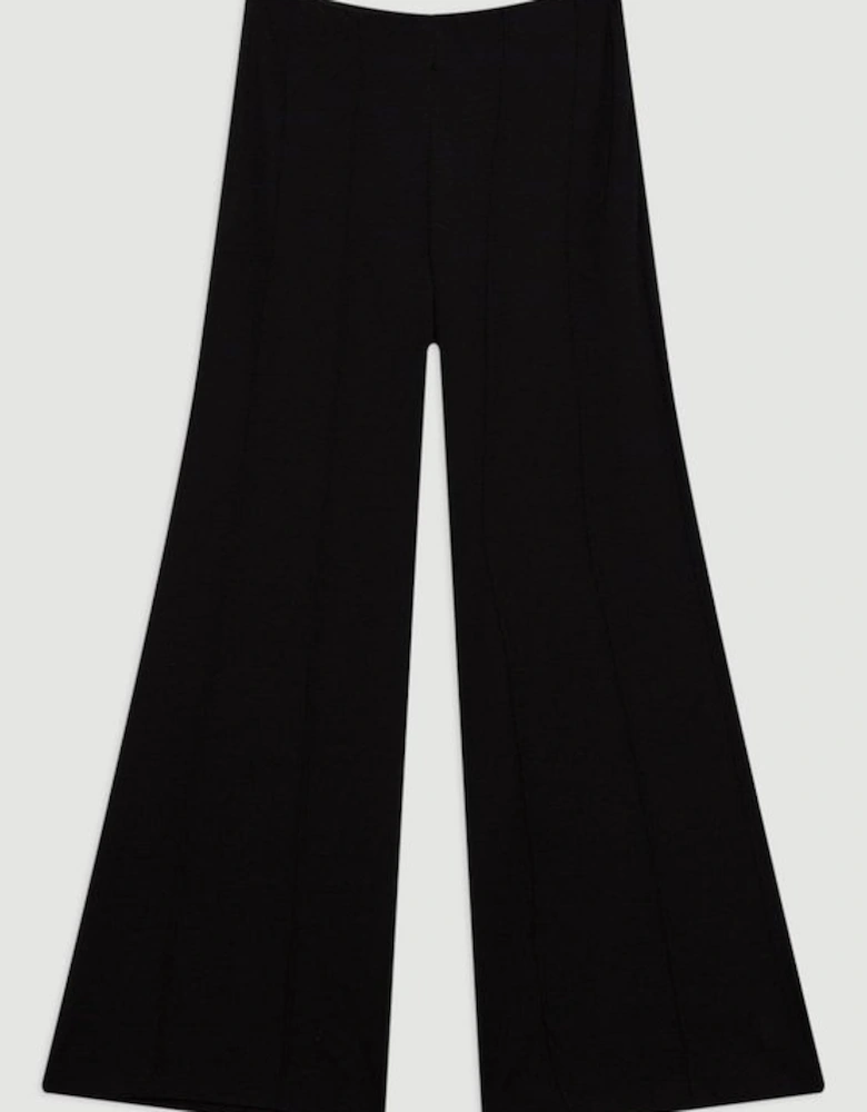 Tailored Ponte Slim Flare Leg Trousers