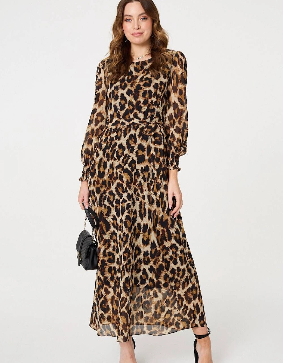 Animal Print Sheer Layered Maxi Dress, 2 of 1