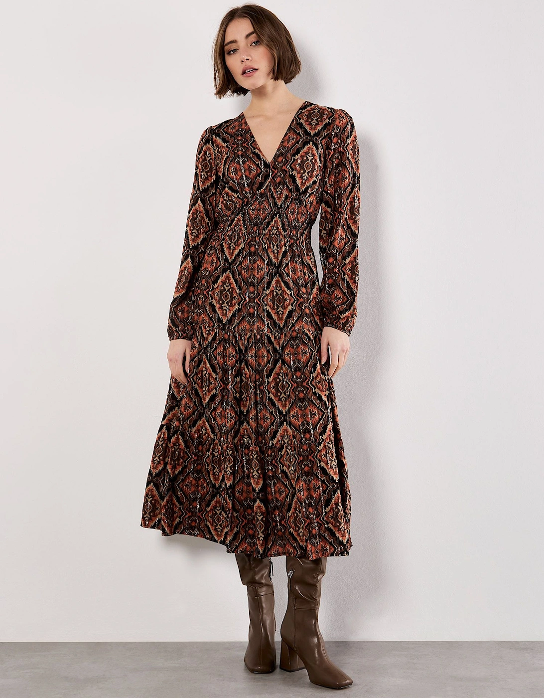 Smock Waist Tiered Dress, 2 of 1