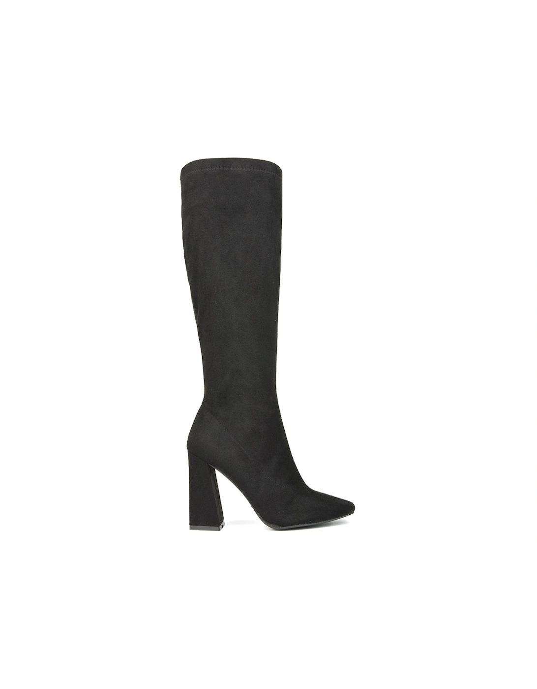 'Gia' Square Toe Block High Heel Knee High Boots, 2 of 1