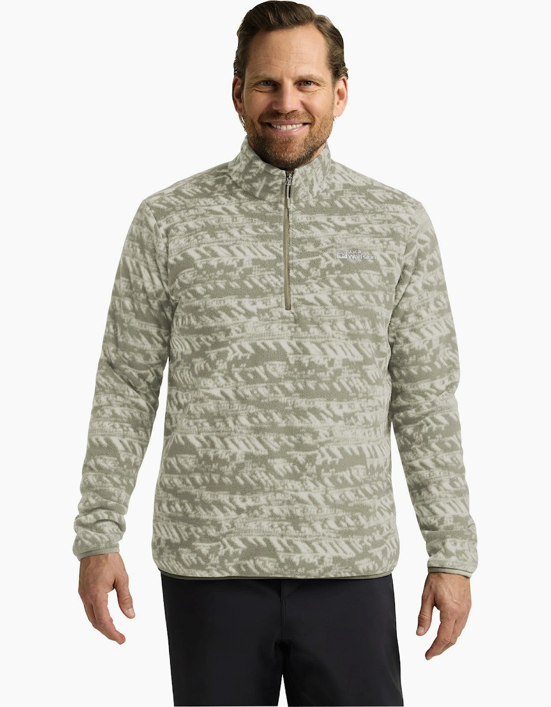 Jack Wolfskin Men's Jack Wolfskin Mens Big Sky Half Zip Fleece - Cream