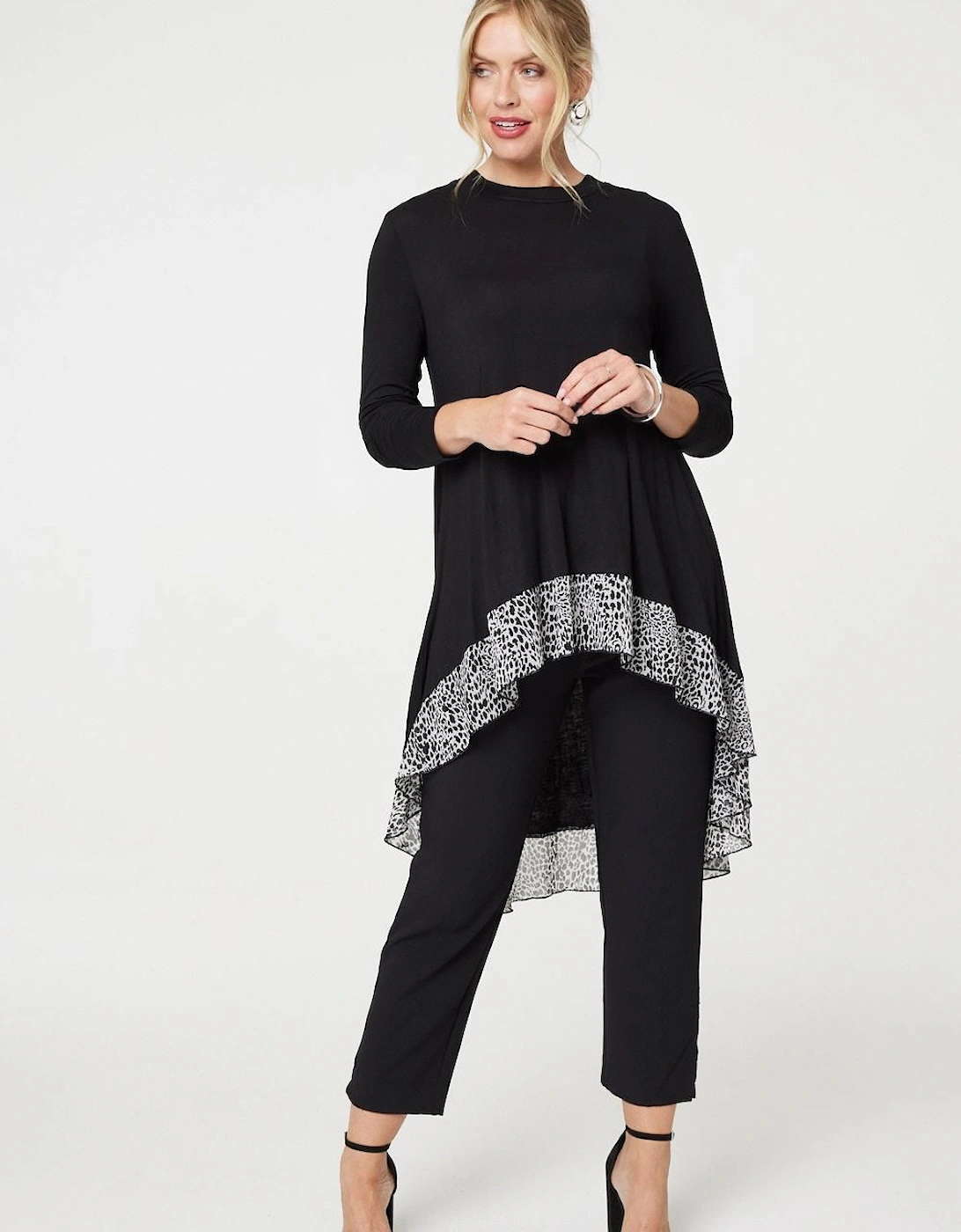 Animal Print High Low Jersey Top, 2 of 1