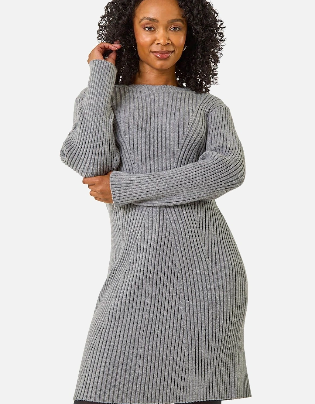Petite Ribbed Knitted Dress, 2 of 1