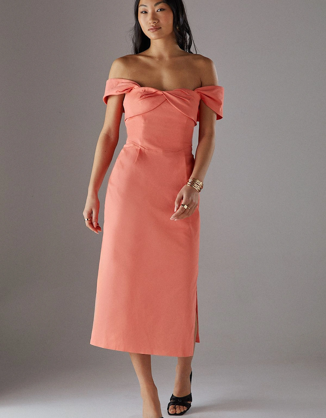 Petite Twist Bandeau Column Dress, 2 of 1
