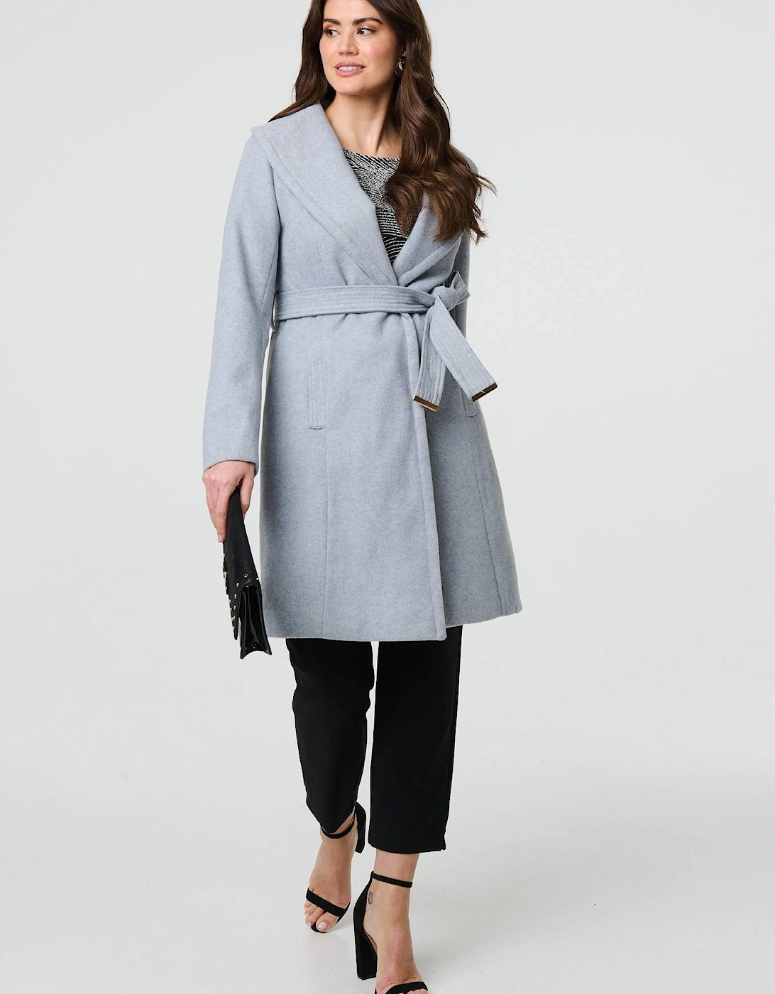 Wrap Front Tie Waist Coat, 2 of 1