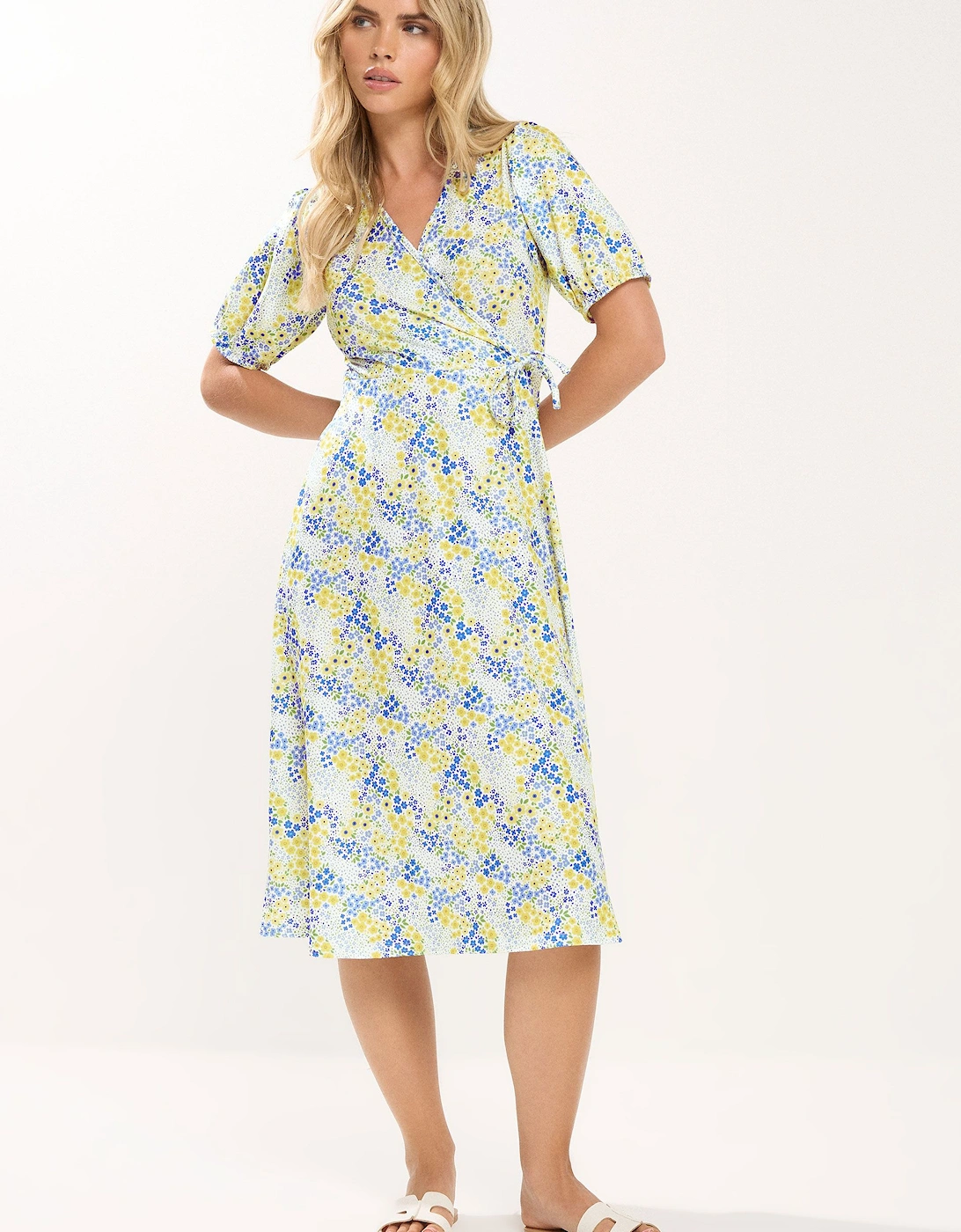 Petite Ditsy Floral Wrap Dress, 2 of 1