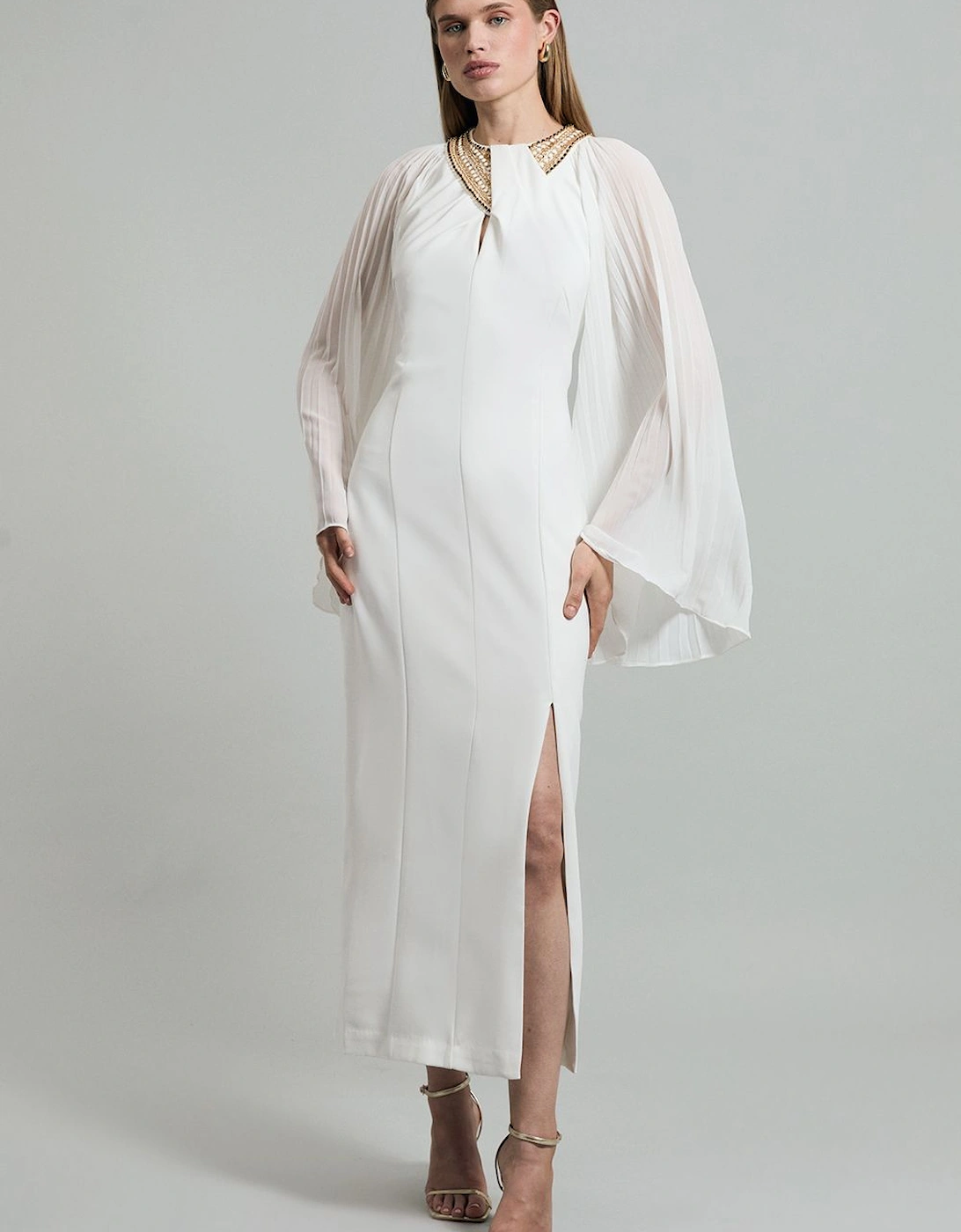 Enamel Chain Detail Kimono Maxi Dress, 2 of 1
