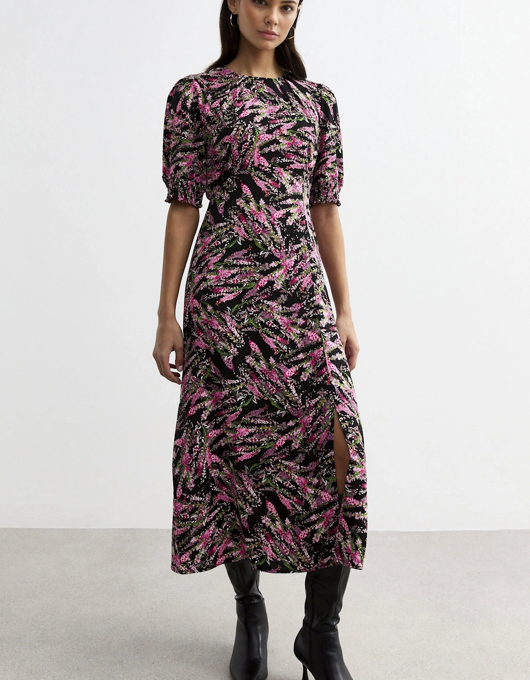 Floral Print Midi Dress, 2 of 1