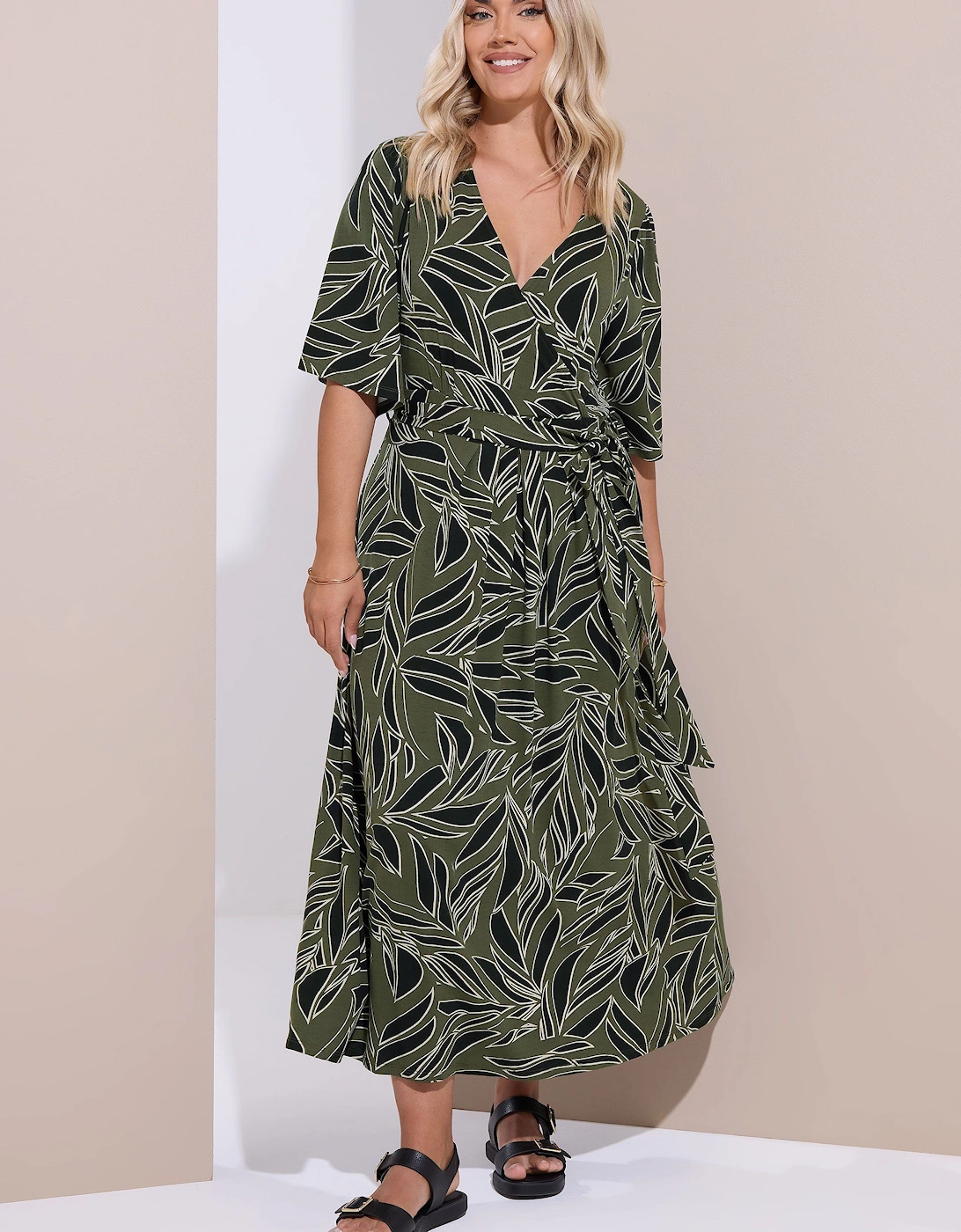 Leaf Wrap Maxi Dress, 2 of 1