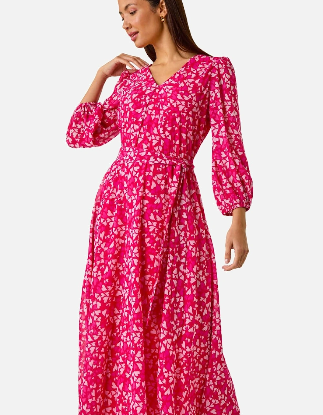 Heart Print Midi Dress, 2 of 1