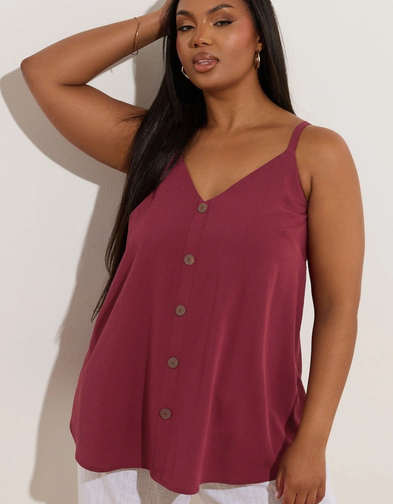 Button Front Cami Top