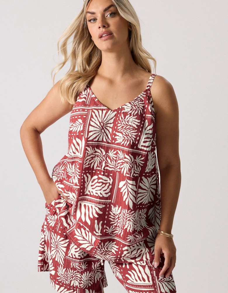 Leaf Print Cami Top