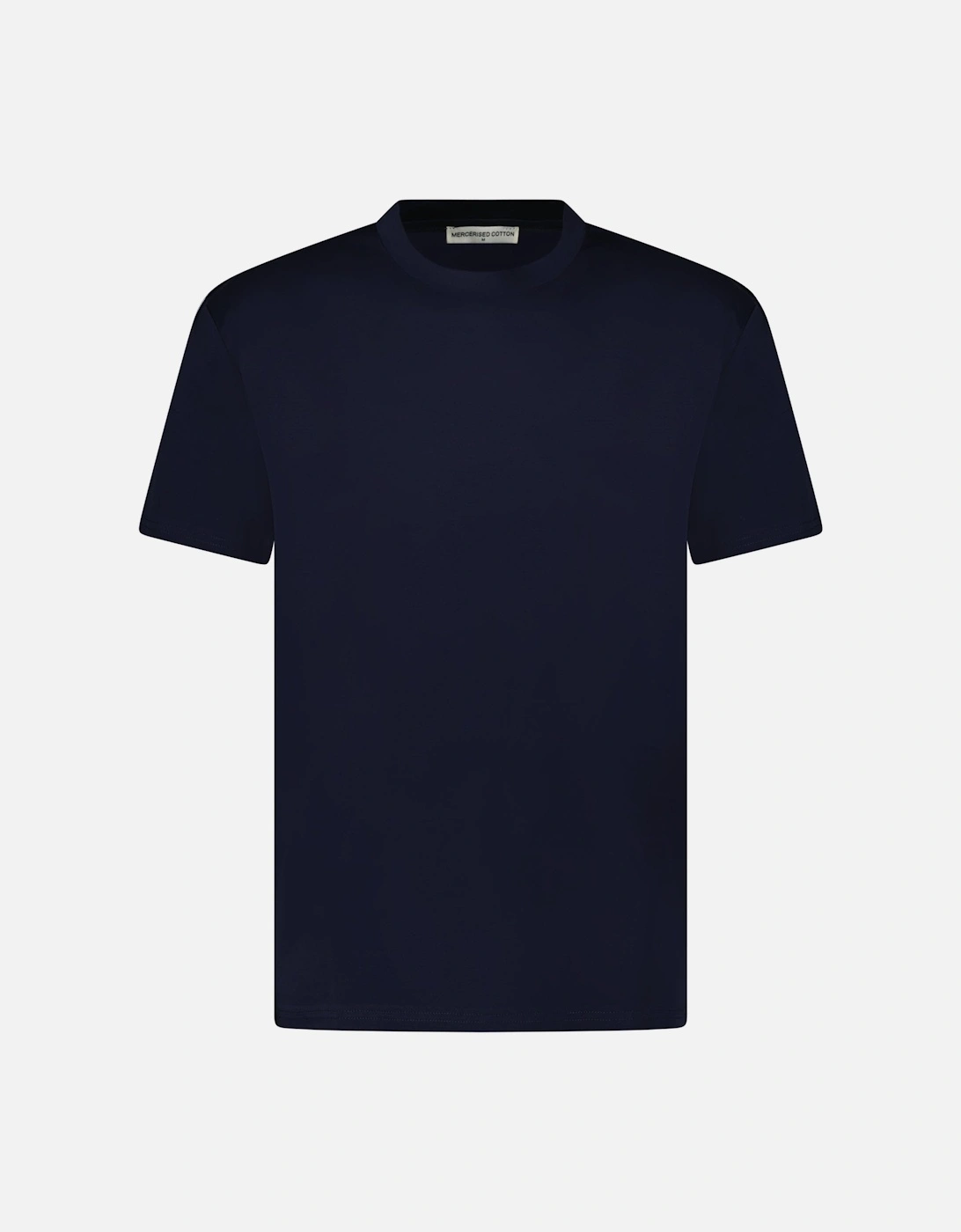 Mercerized Cotton T-Shirt Navy, 4 of 3