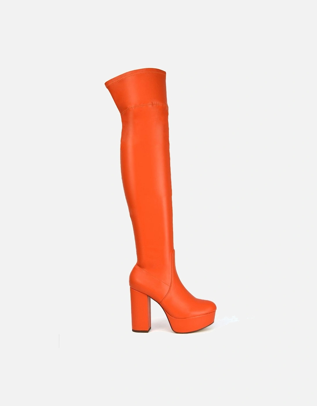 'Beverly' Block High Heel Over The Knee Thigh High Platform Boots, 2 of 1