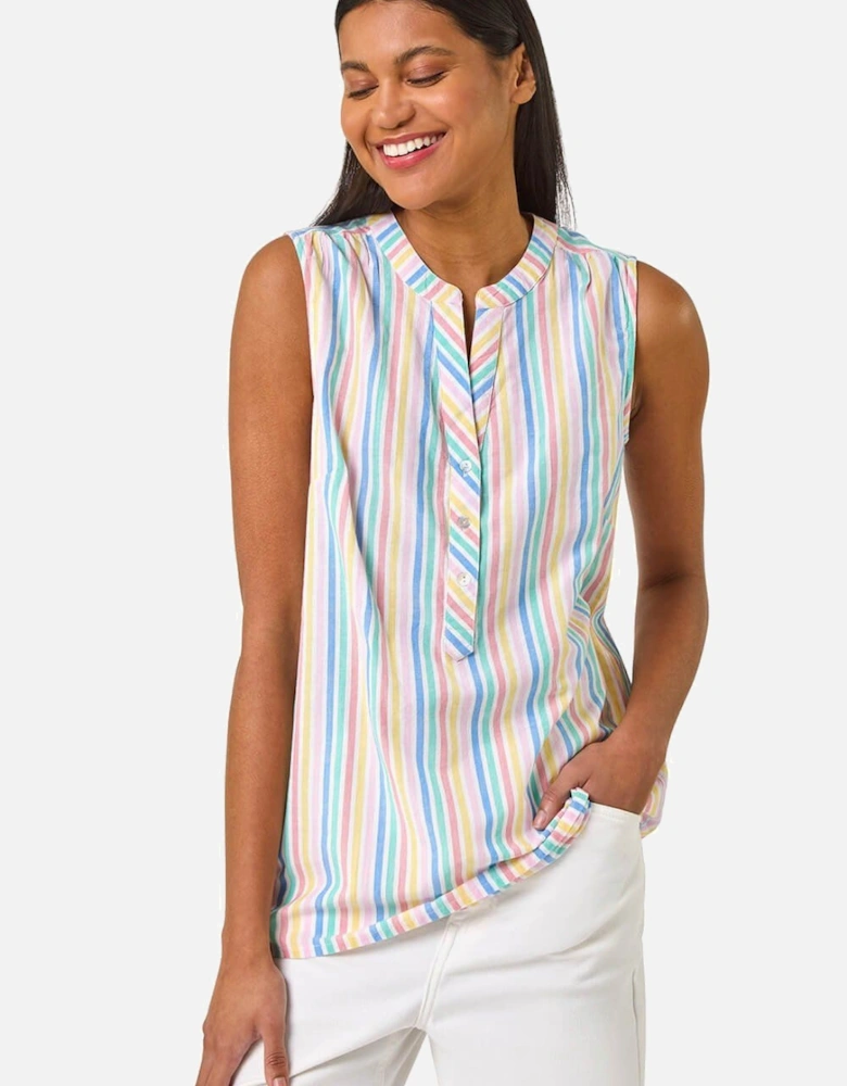 Stripe V-Neck Vest Top