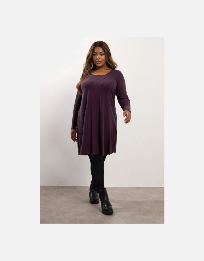 Ribbed Tunic Mini Dress