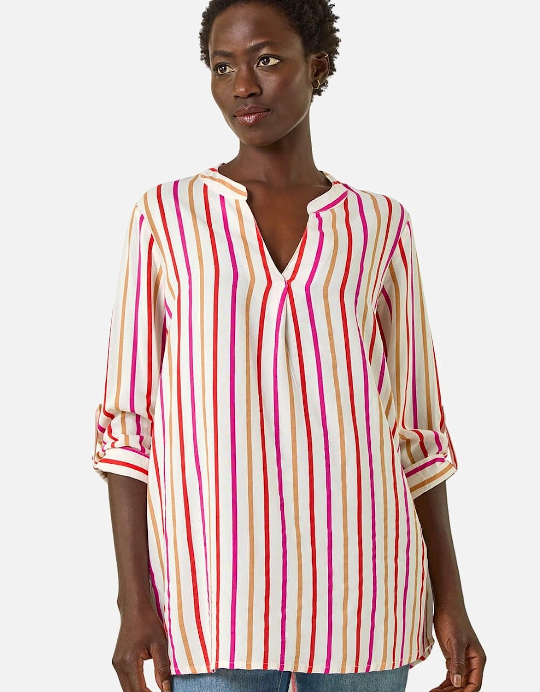 Vertical Stripe Pleat Detail Top, 2 of 1