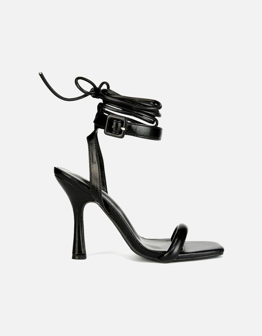 'Althea' Square Toe Lace up Strappy High Heel Sandals, 2 of 1