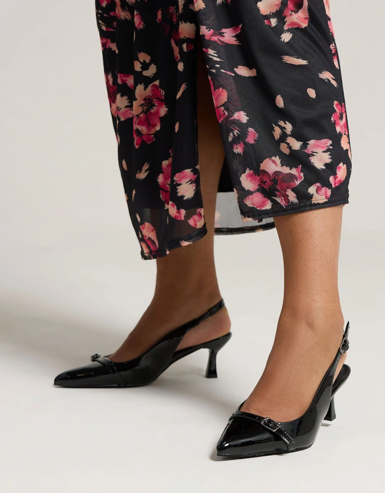 Buckle Slingback Court Shoes