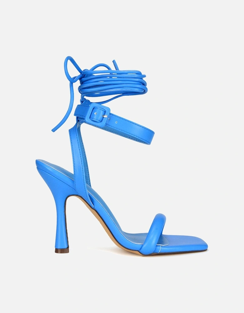 'Althea' Square Toe Lace up Strappy High Heel Sandals