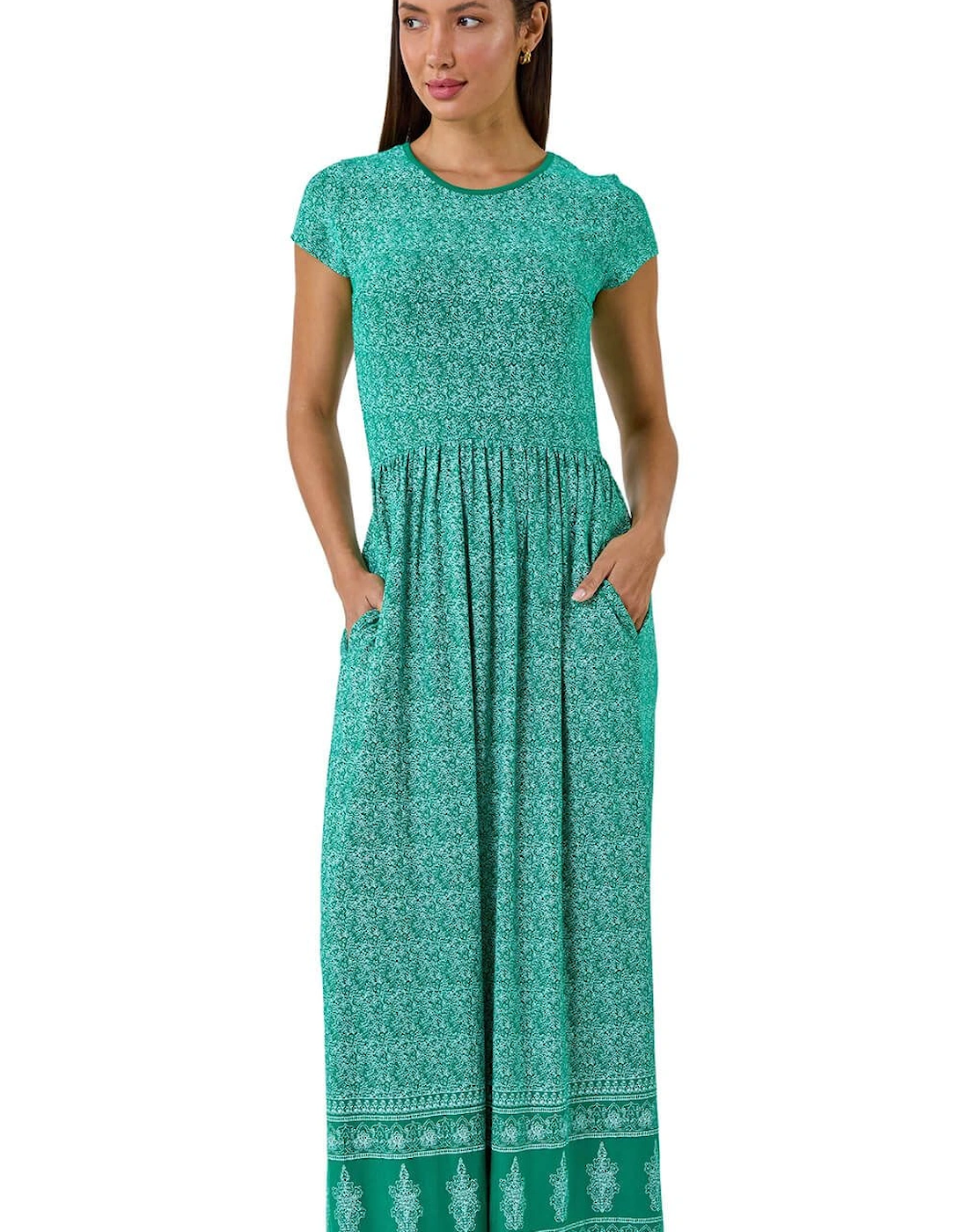 Paisley Relaxed Stretch Maxi Dress, 2 of 1