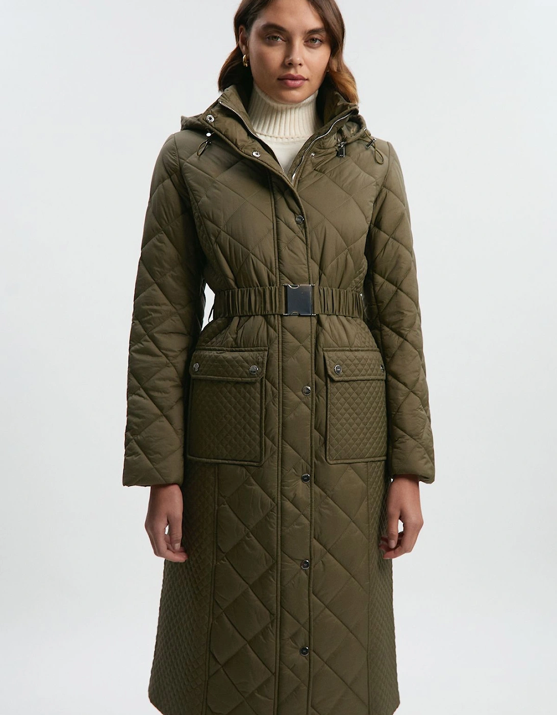 Quilted Hooded Longline Coat, 2 of 1