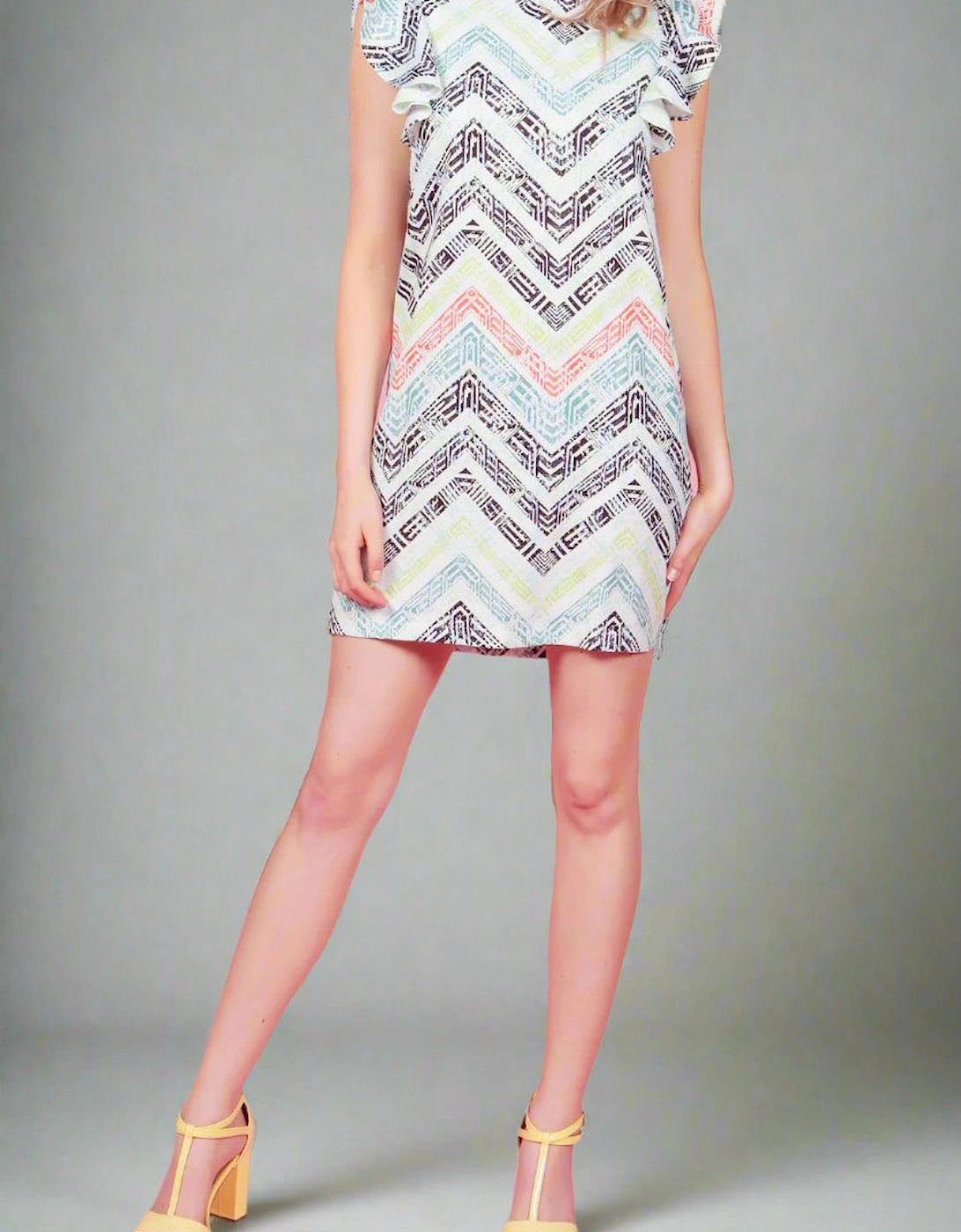Geometric Print Shift Dress, 2 of 1