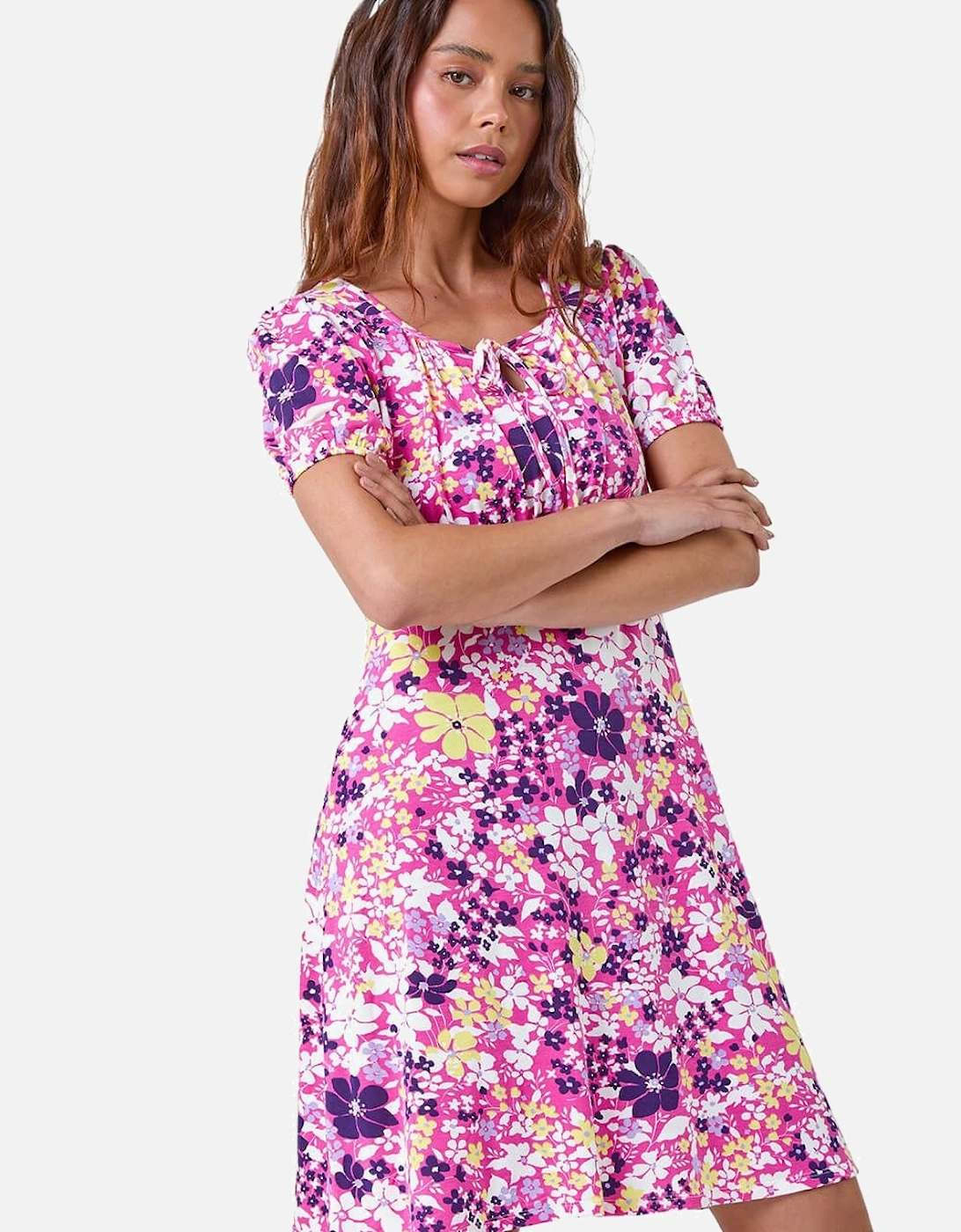 Petite Floral Print Stretch Dress, 2 of 1