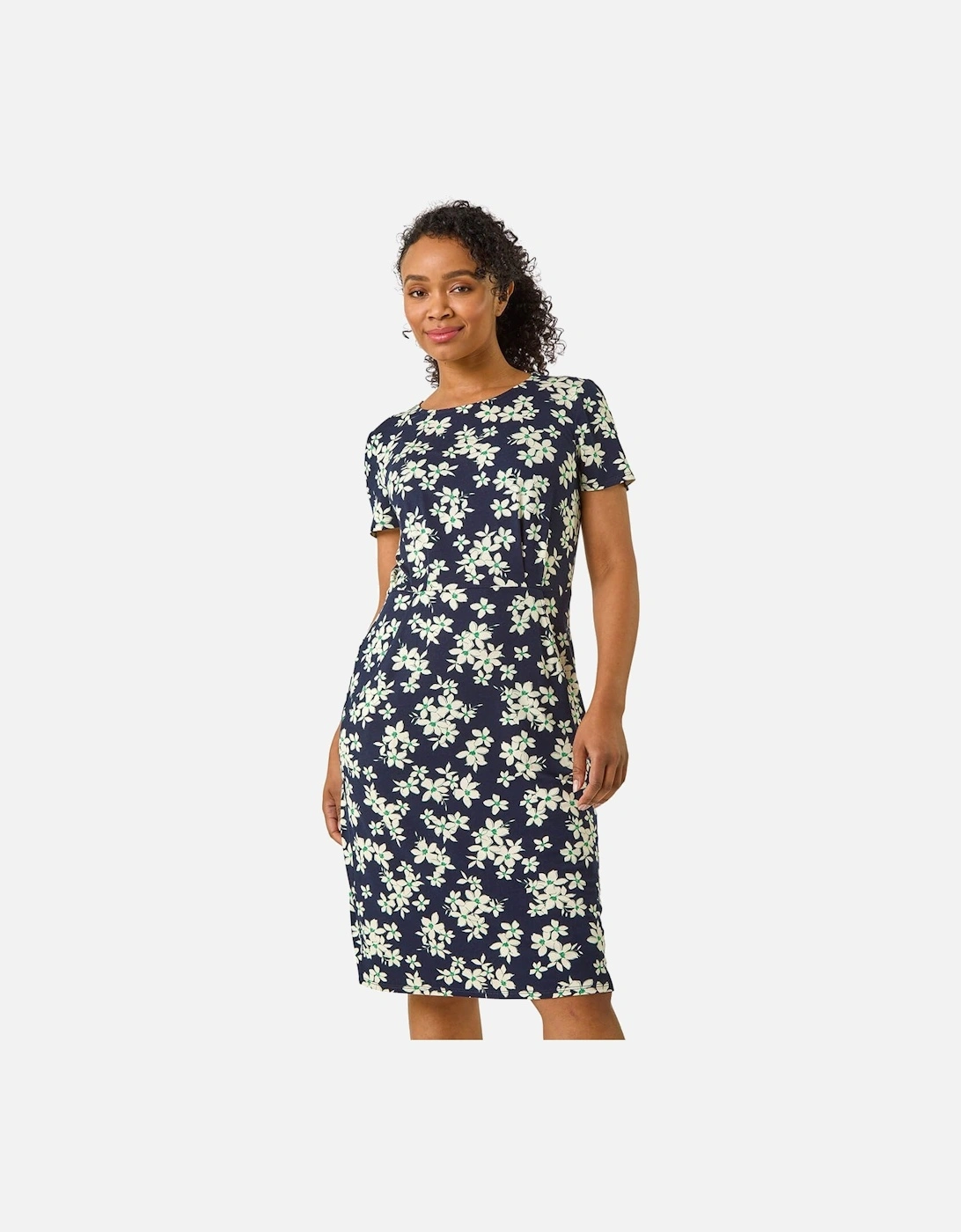 Petite Floral Print Pocket Stretch Dress, 2 of 1