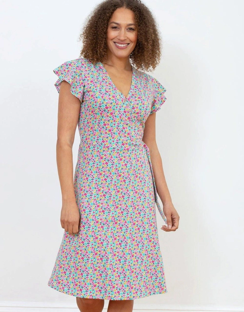 Highcliffe Jersey Wrap Dress Petal Perfume