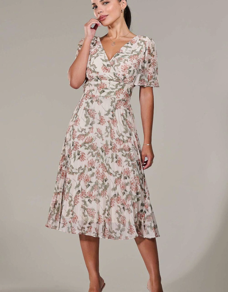 Petite Chiffon Pleated Midaxi Dress