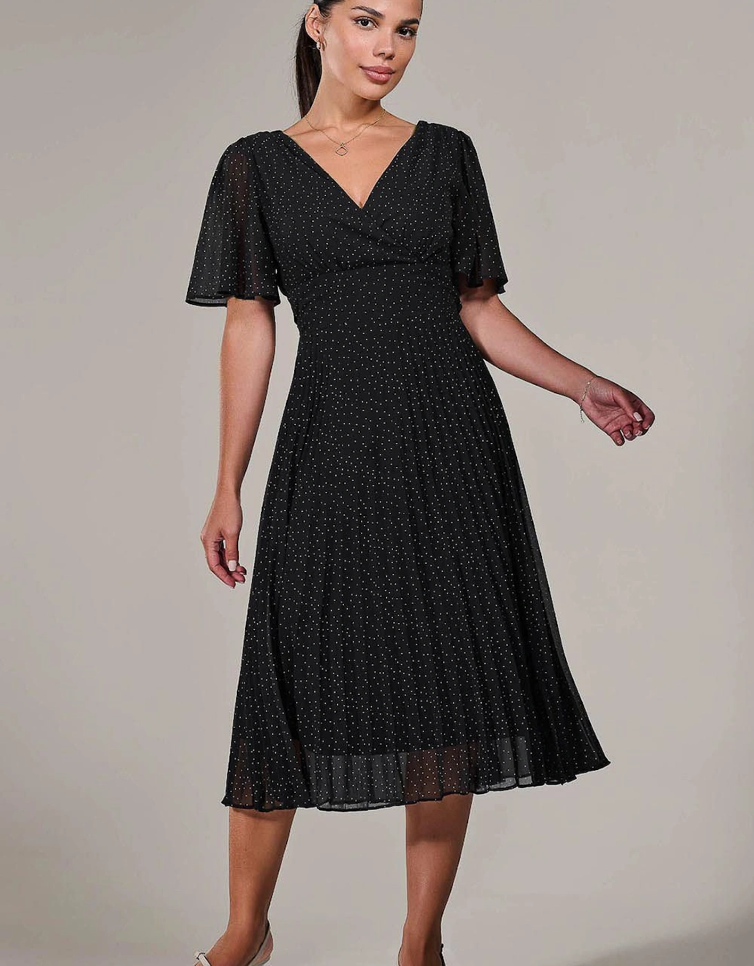 Petite Chiffon Pleated Midaxi Dress, 2 of 1