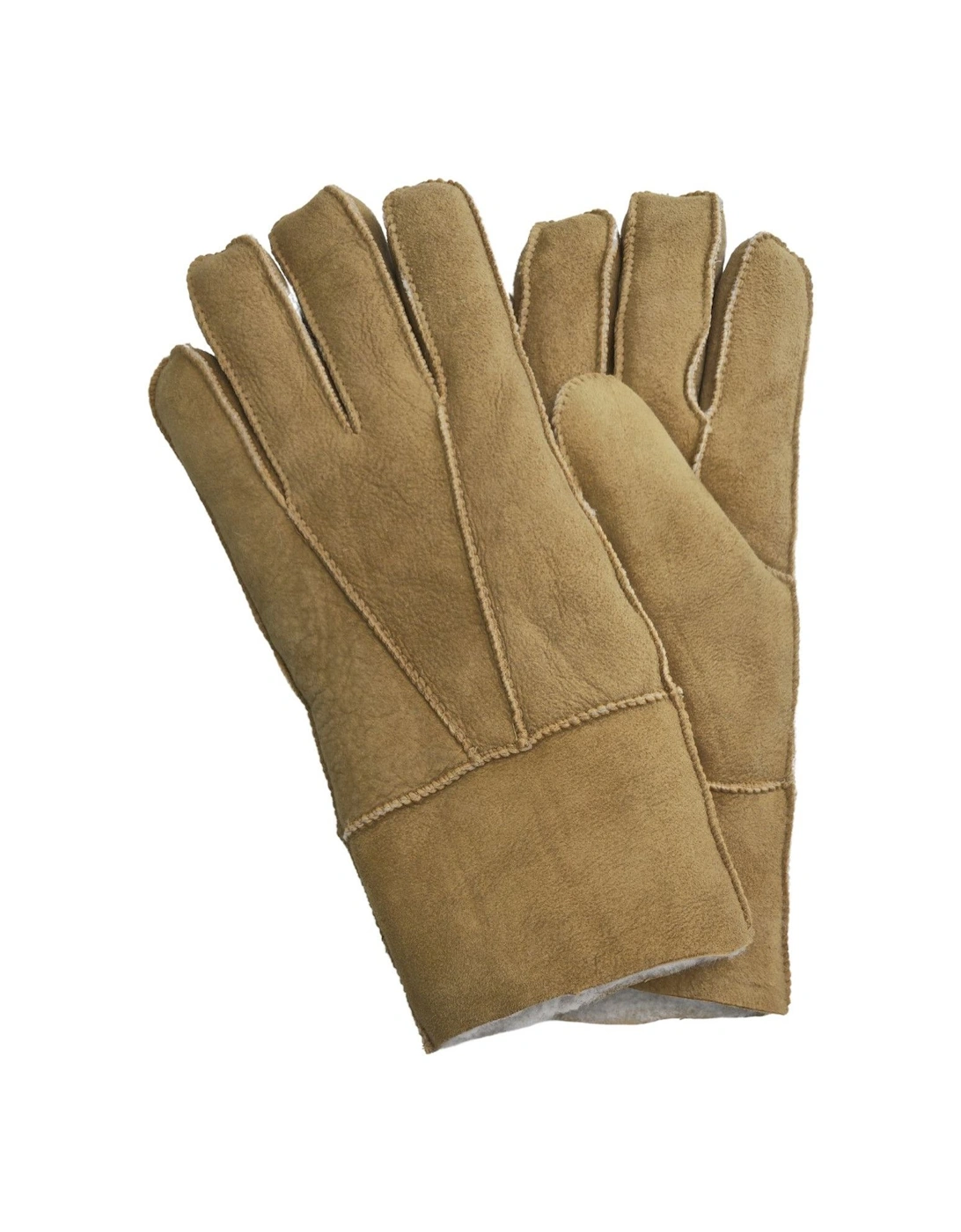 Sheepskin Suede Gloves with Roll Up/Down Cuff, 2 of 1