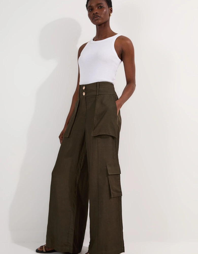 Premium Linen Twill Top Stitch Woven Trouser