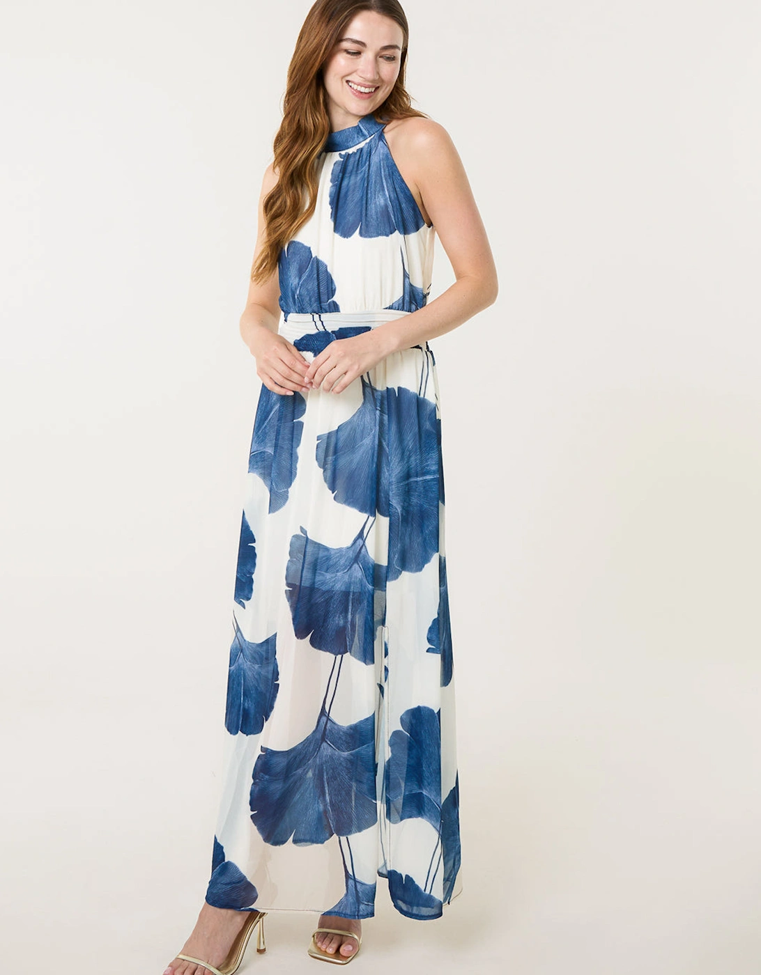 White Halter Neck Occasion Dress, 2 of 1