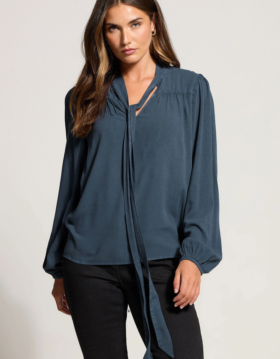 Tall Tie Neck Blouse, 2 of 1