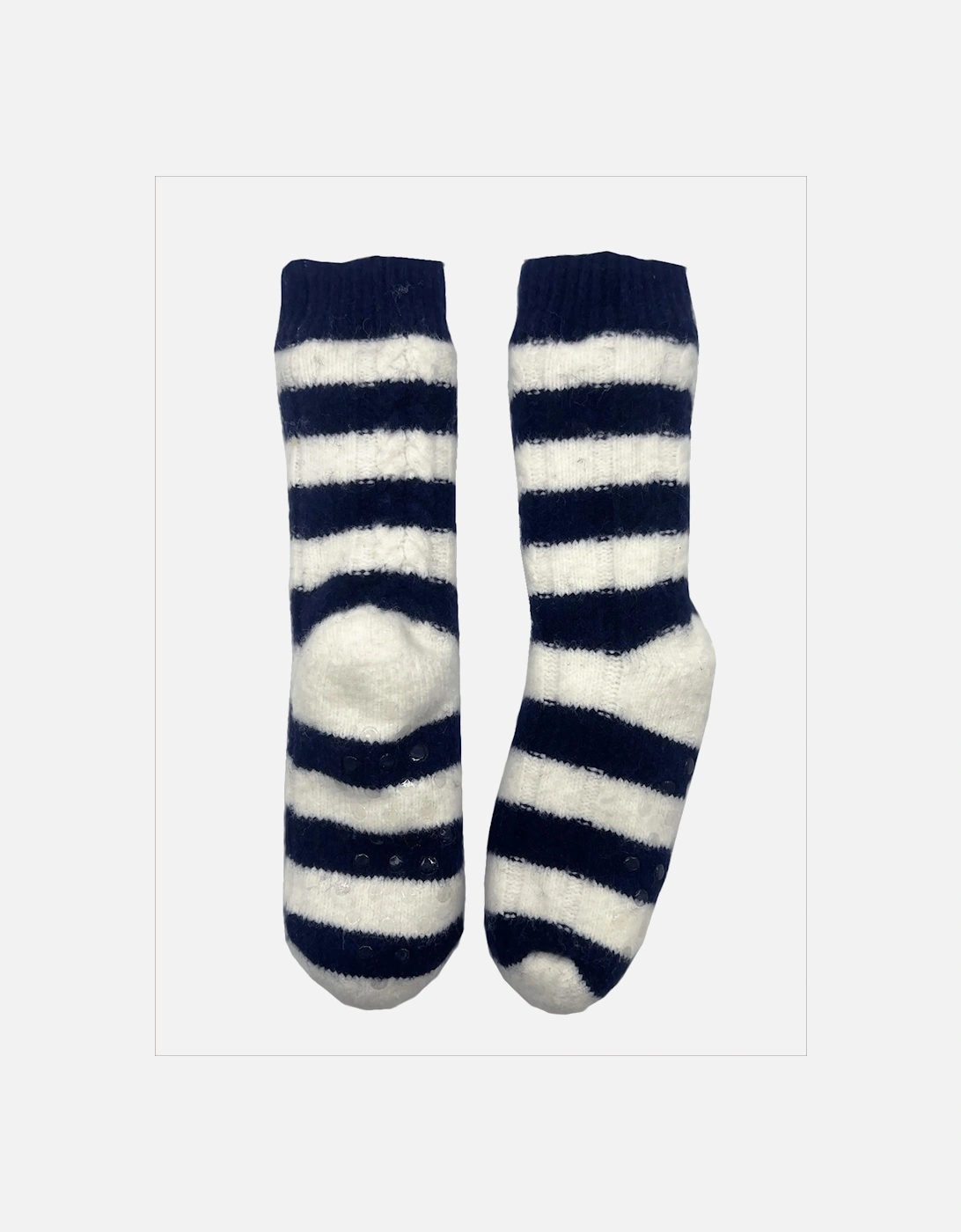 Snug Cosy Sock In Navy Stripe