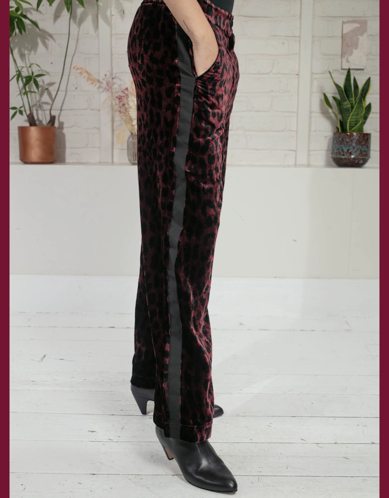 Tori Leopard Tuxedo Pants