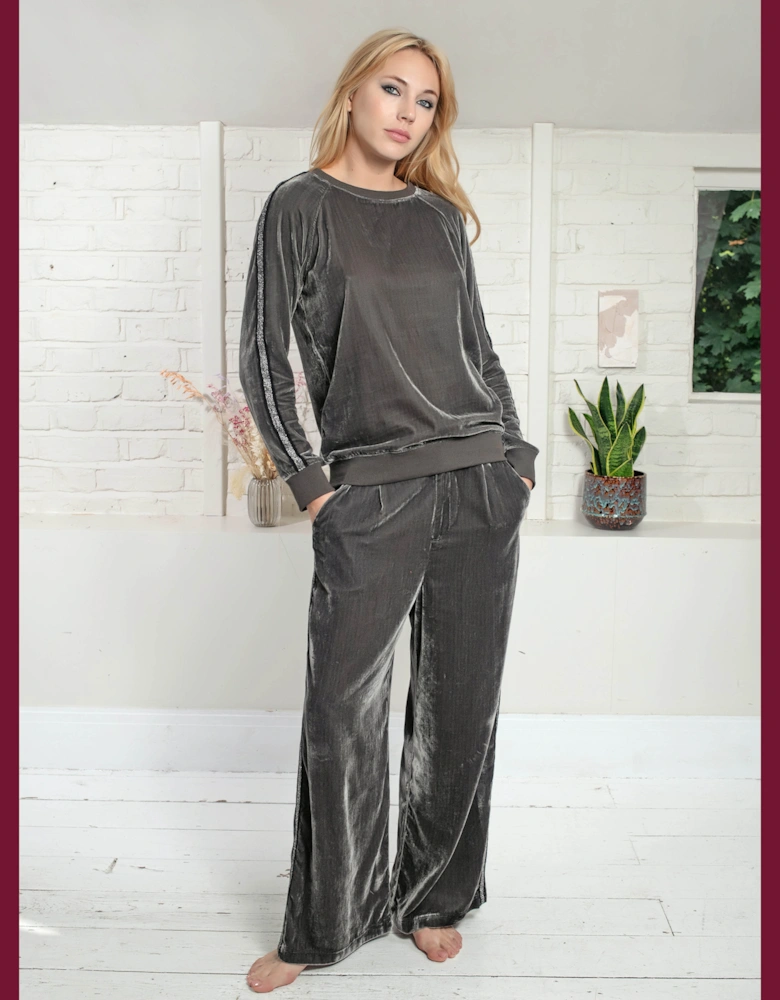 Phoenix Velvet Trouser-Mink