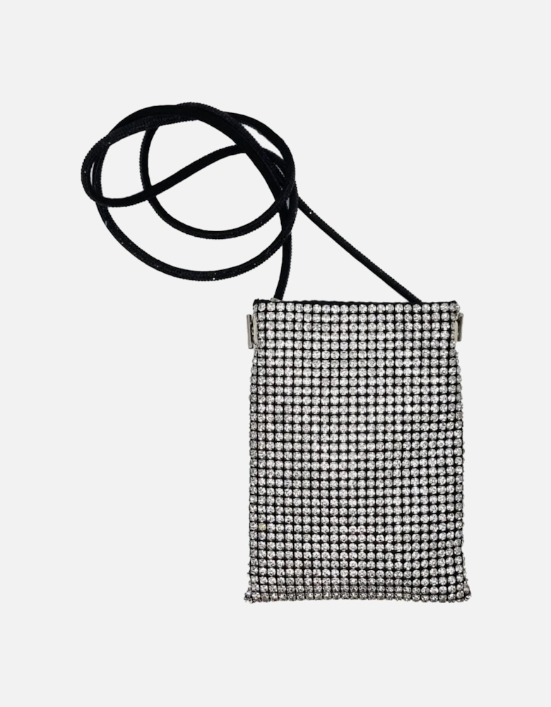 Crystal Pouch In Silver