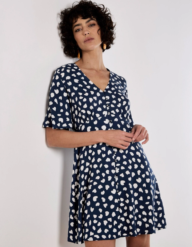 Painterly Hearts Mini Dress