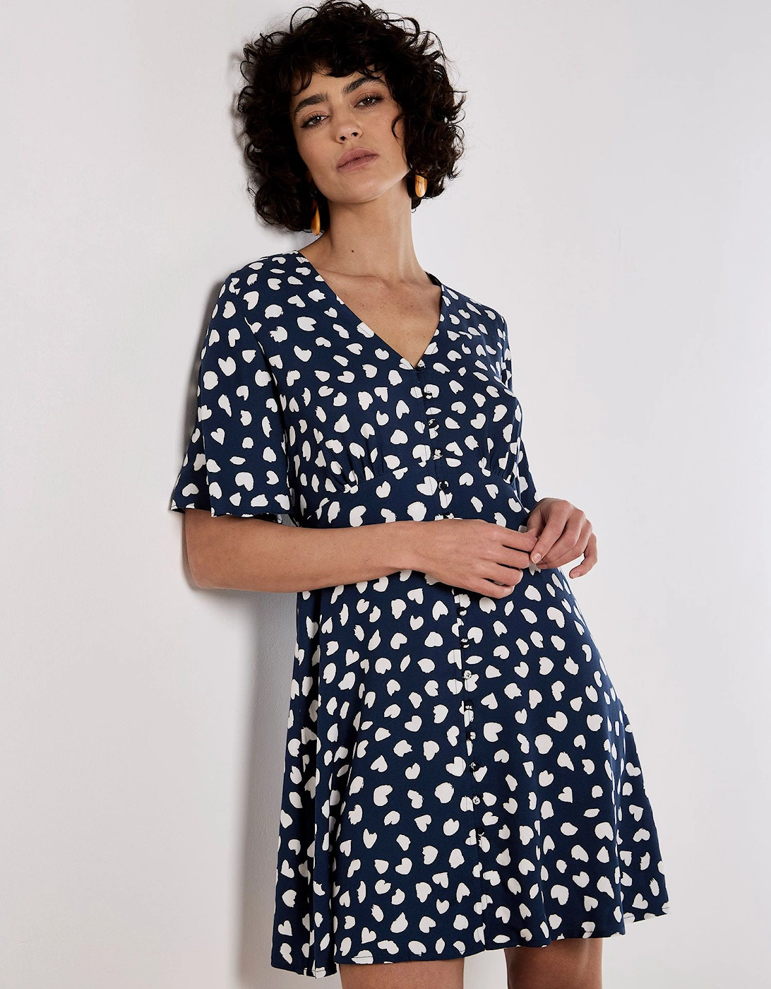 Painterly Hearts Mini Dress, 2 of 1