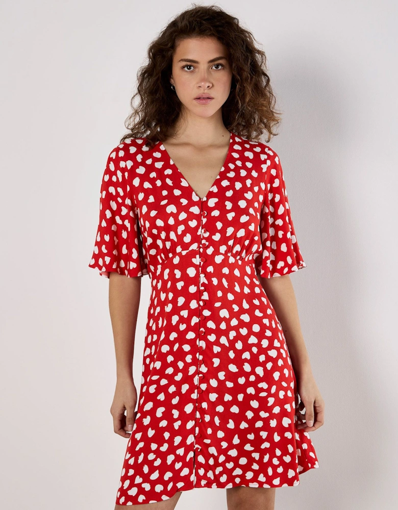 Painterly Hearts Mini Dress