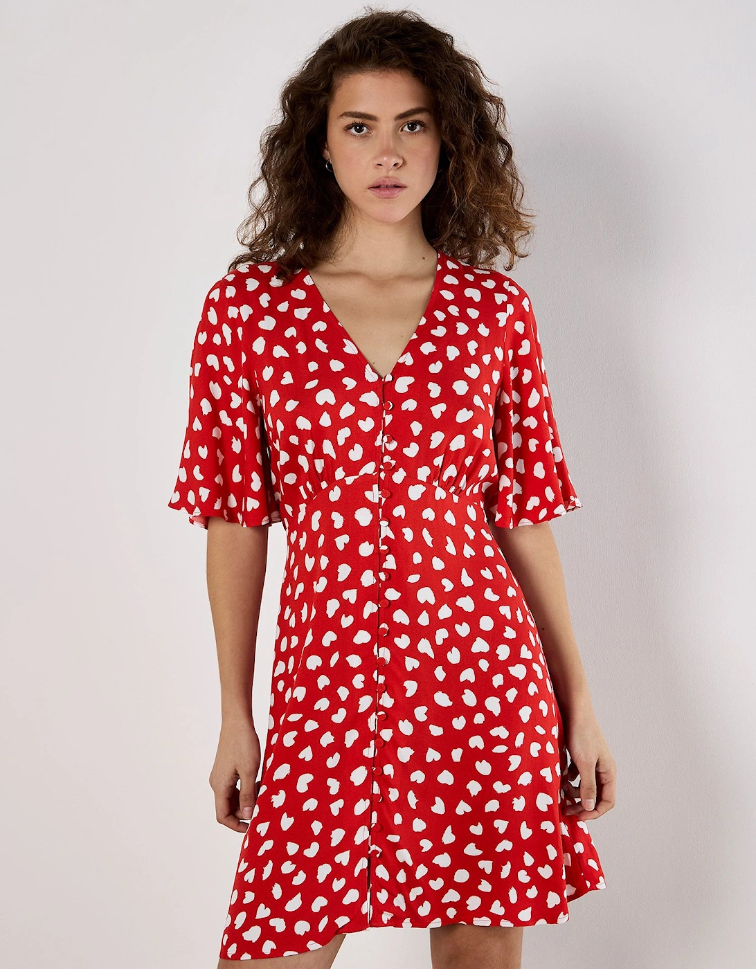 Painterly Hearts Mini Dress, 2 of 1