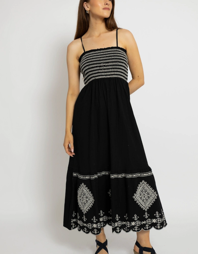 Smocked Bodice Maxi Dress