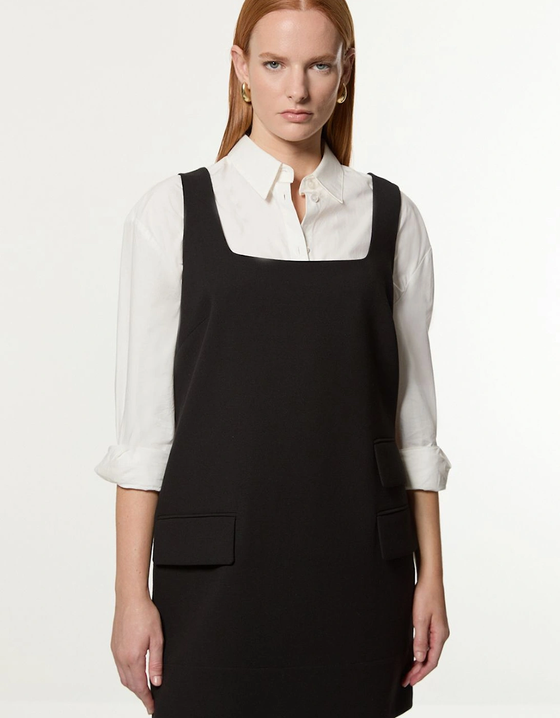 Compact Stretch Essential Tailored Pocket Mini Dress, 2 of 1