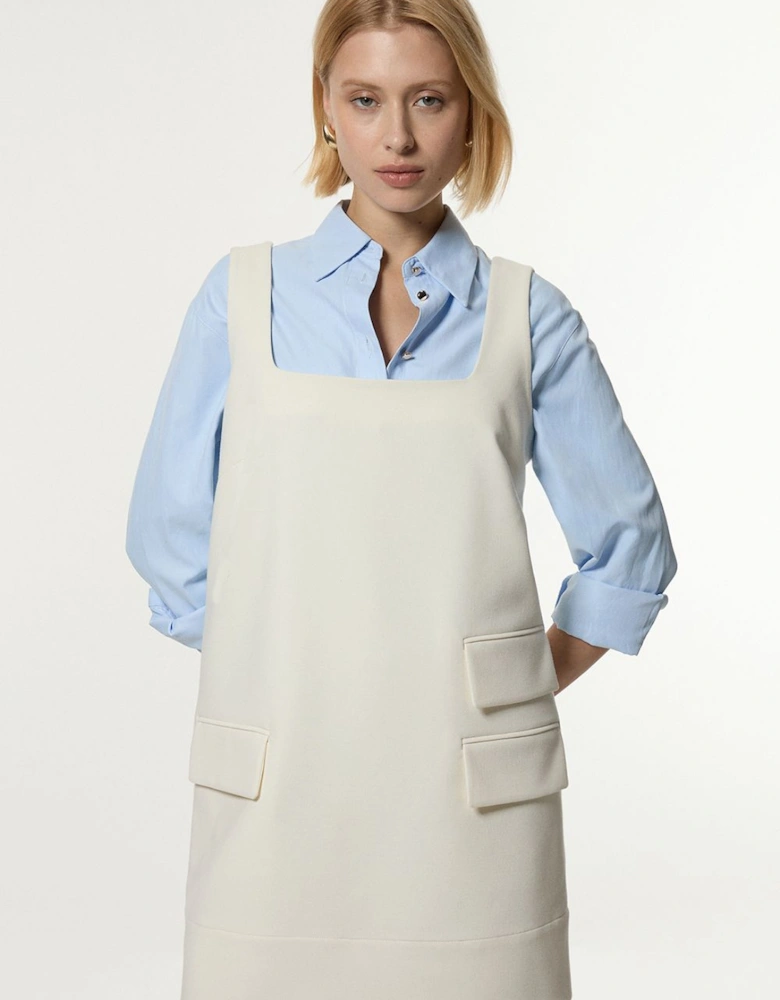 Compact Stretch Essential Tailored Pocket Mini Dress